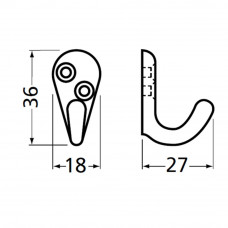 HANDDOEKHAAK NIKKEL    0559-93E